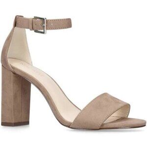 Nine West Abrah Brown Faux Suede Open Toe Shoes